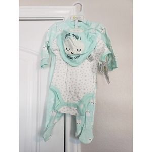Nwt Sweet Dreams little one 3 piece sleep set 0-3 months